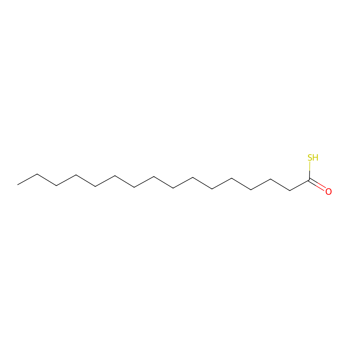 Thiopalmitic acid molecular structure, CAS 7530-93-0