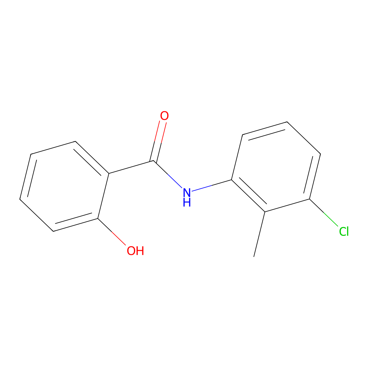 N-(3-chloro-2-methylphenyl)-2-hydroxybenzamide molecular structure, CAS 75300-64-0