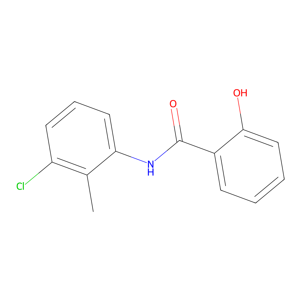 N-(3-chloro-2-methylphenyl)-2-hydroxybenzamide molecular structure, CAS 75300-64-0