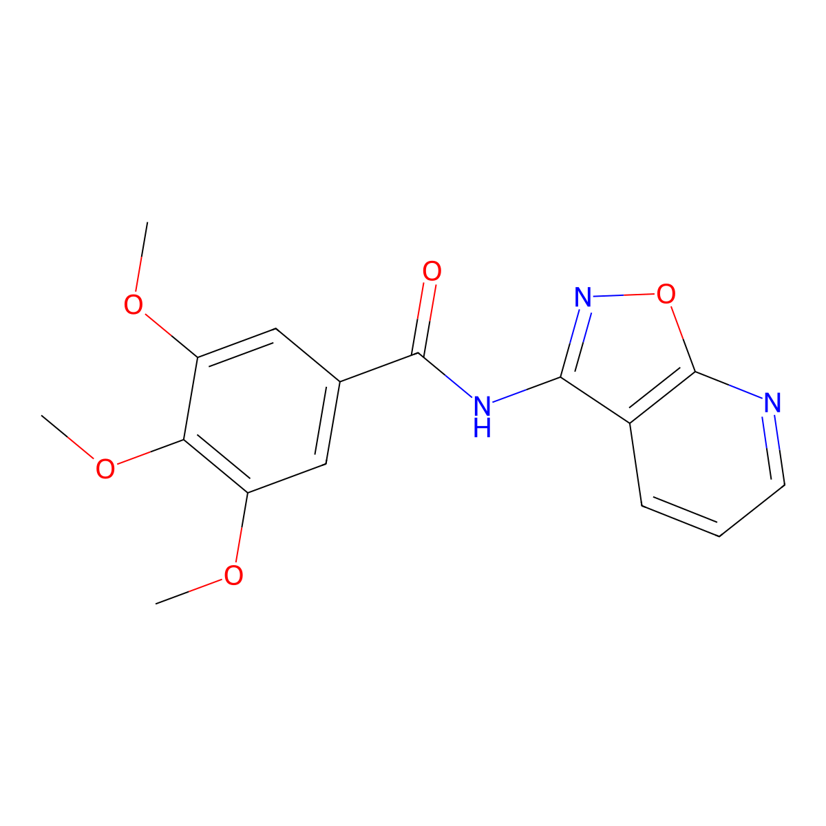 3,4,5-Trimethoxy-N-{[1,2]oxazolo[5,4-B]pyridin-3-YL}benzamide molecular structure, CAS 753004-56-7
