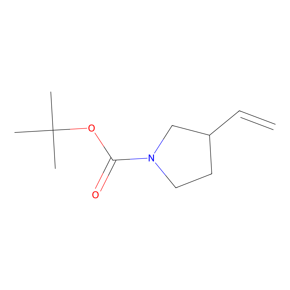 tert-Butyl 3-ethenylpyrrolidine-1-carboxylate molecular structure, CAS 753015-96-2