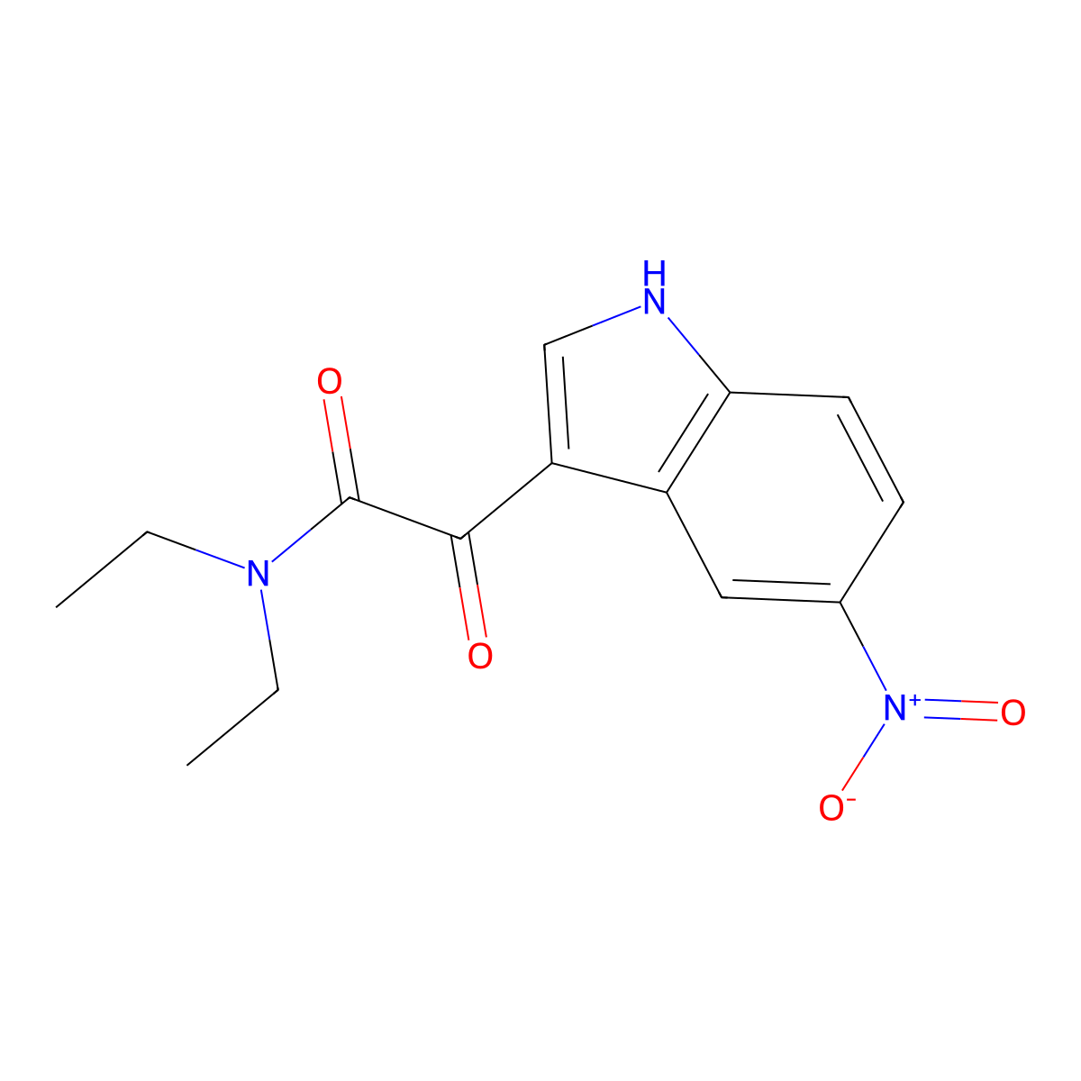N,N-Diethyl-5-nitro-alpha-oxo-1H-indole-3-acetamide molecular structure, CAS 753021-28-2