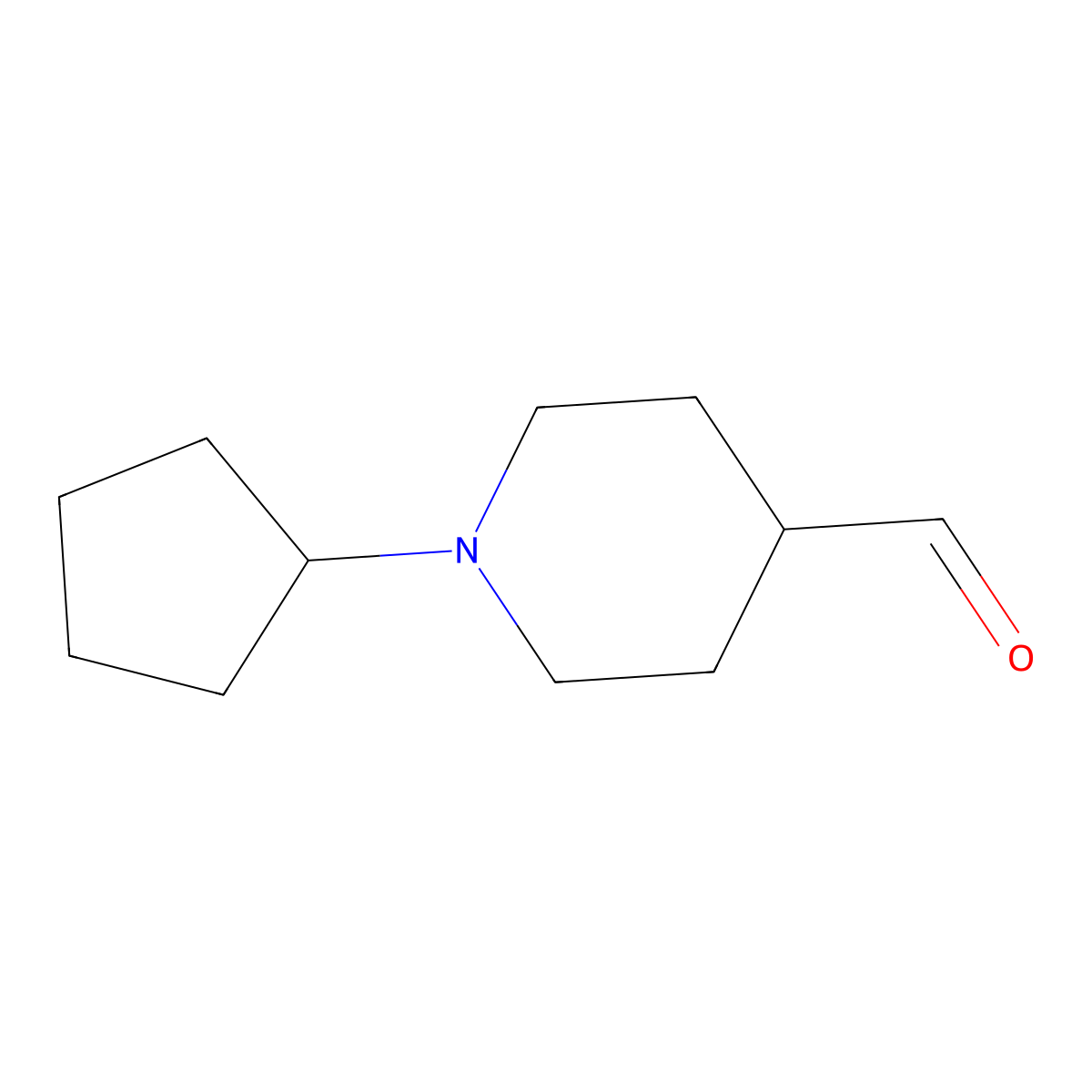 1-Cyclopentylpiperidine-4-carbaldehyde molecular structure, CAS 753028-96-5