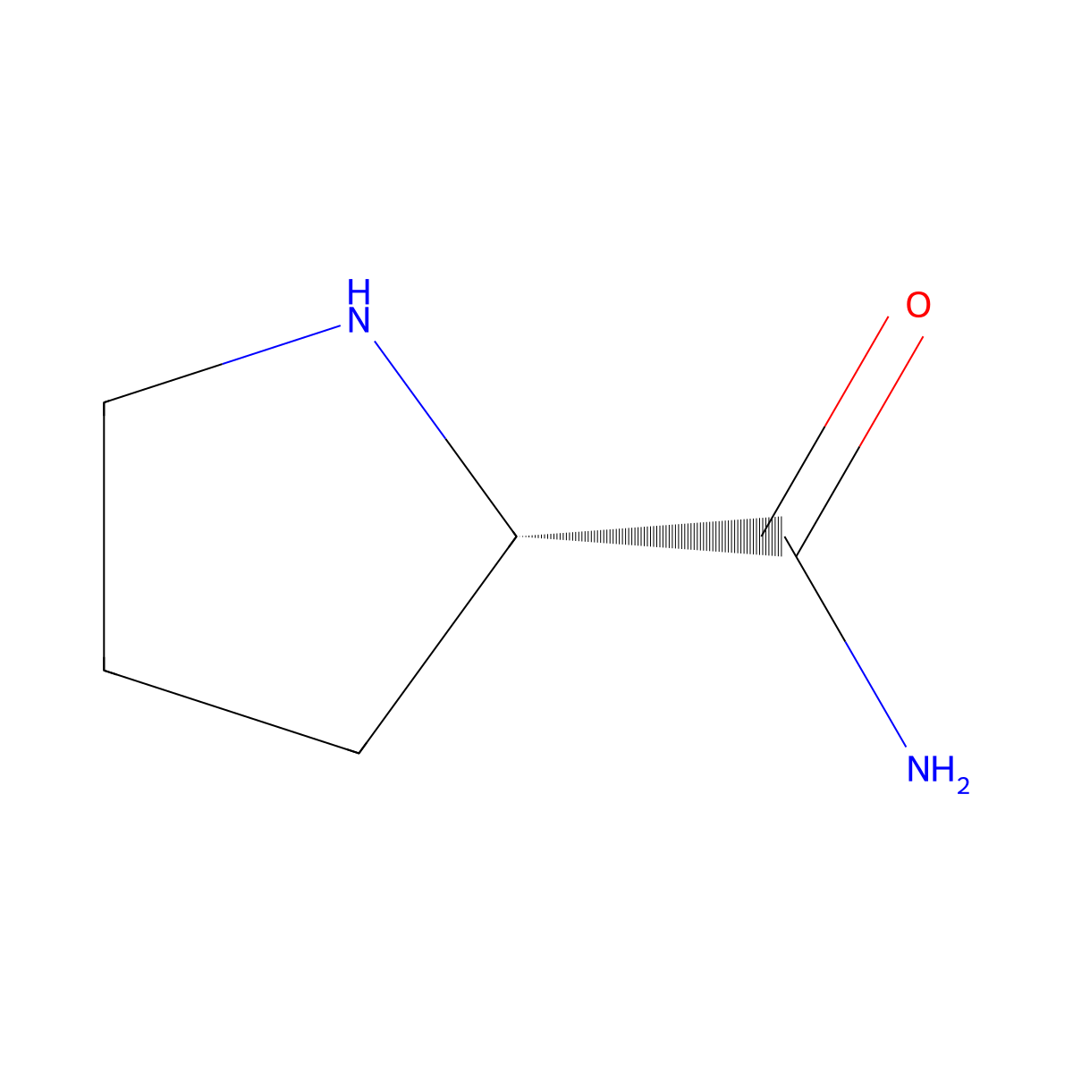 H-Pro-NH2 , L-Prolinamide molecular structure, CAS 7531-52-4