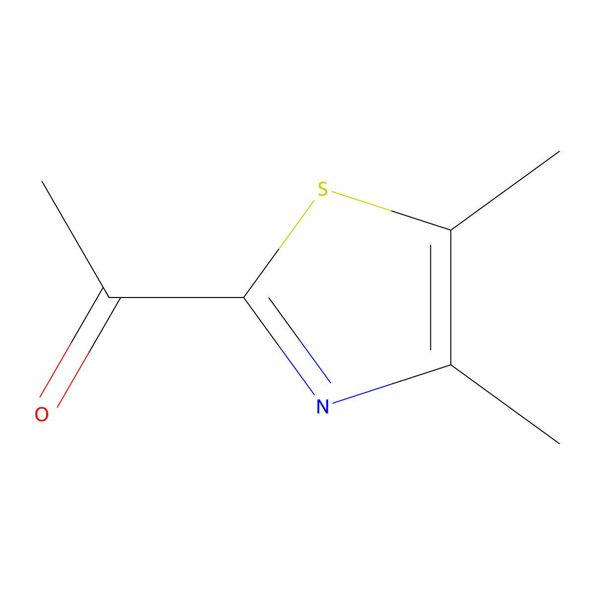 2-Acetyl-4,5-dimethylthiazole molecular structure, CAS 7531-76-2