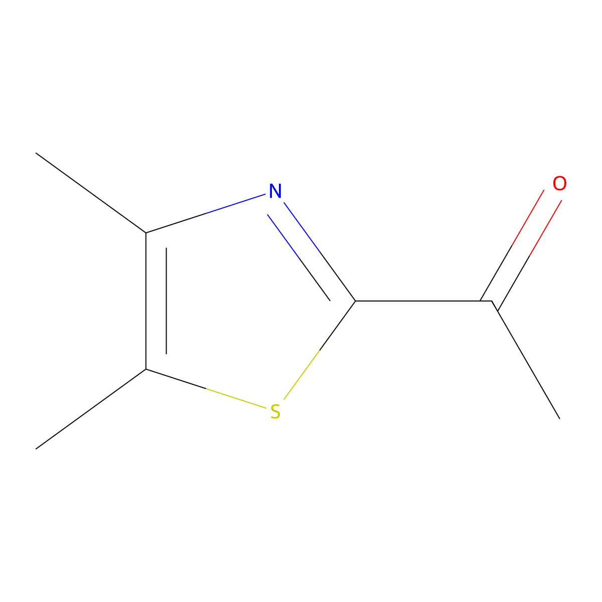 2-Acetyl-4,5-dimethylthiazole molecular structure, CAS 7531-76-2