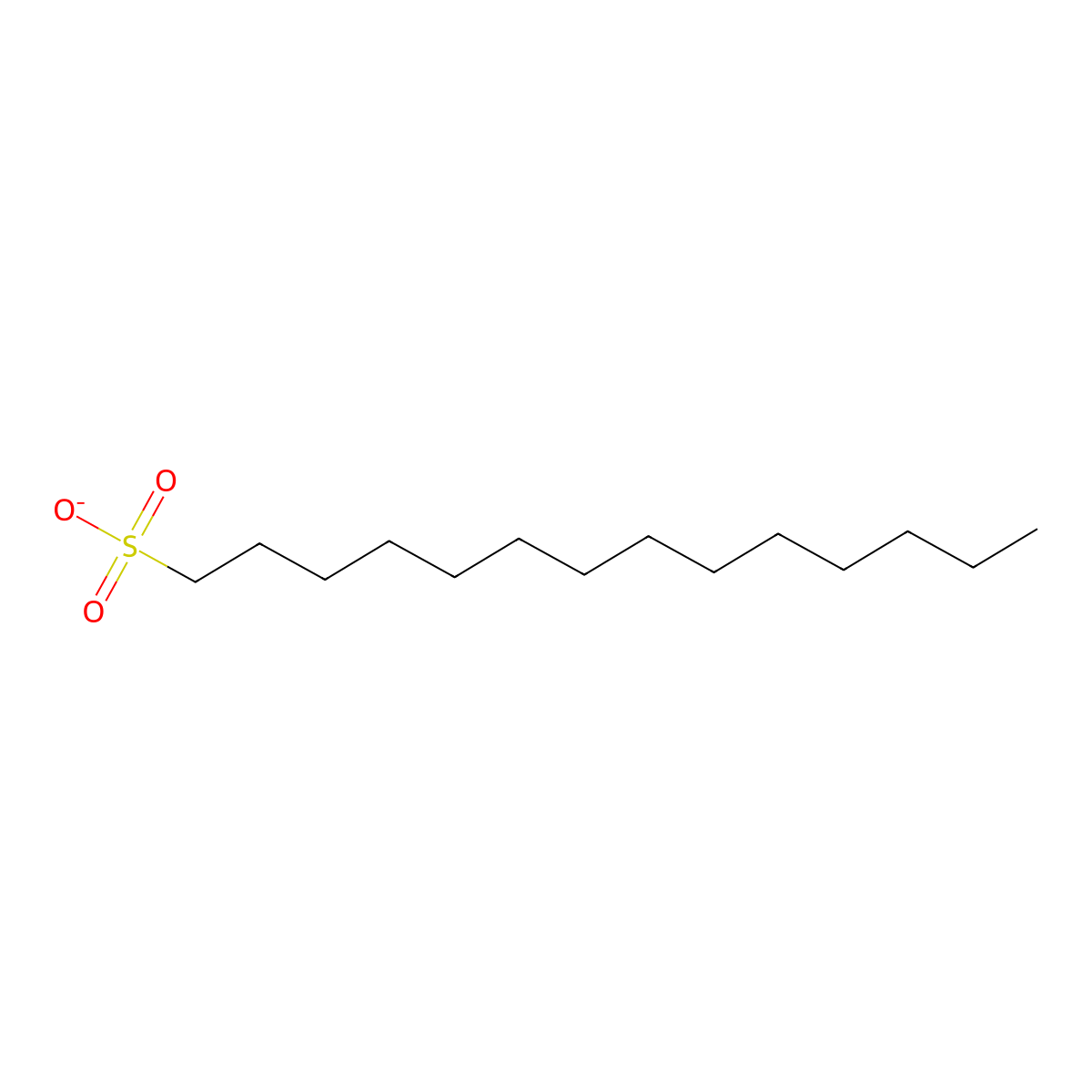 Tetradecane-1-sulfonate molecular structure, CAS 75314-82-8