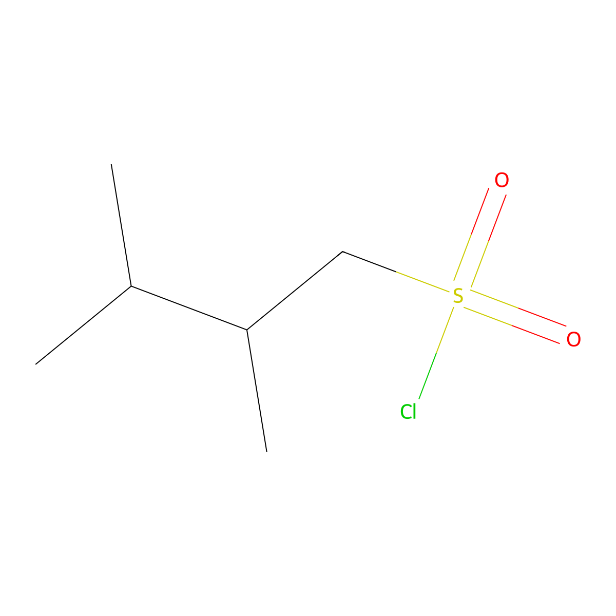 2,3-Dimethylbutane-1-sulfonyl chloride molecular structure, CAS 75315-32-1