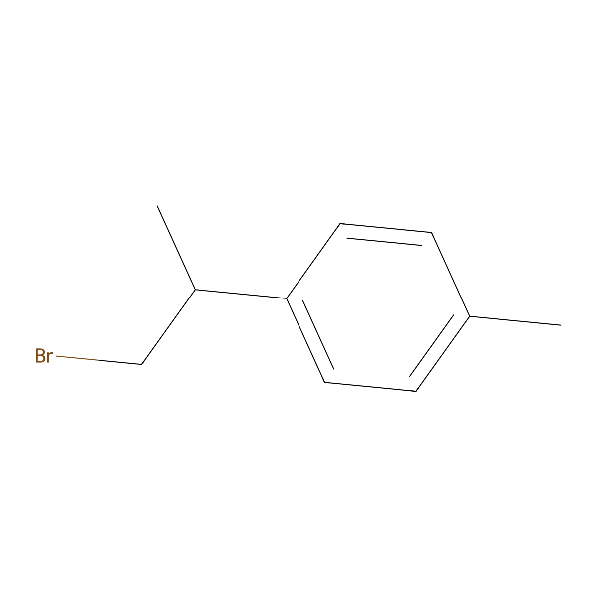 1-(1-Bromopropan-2-yl)-4-methylbenzene molecular structure, CAS 75316-57-3