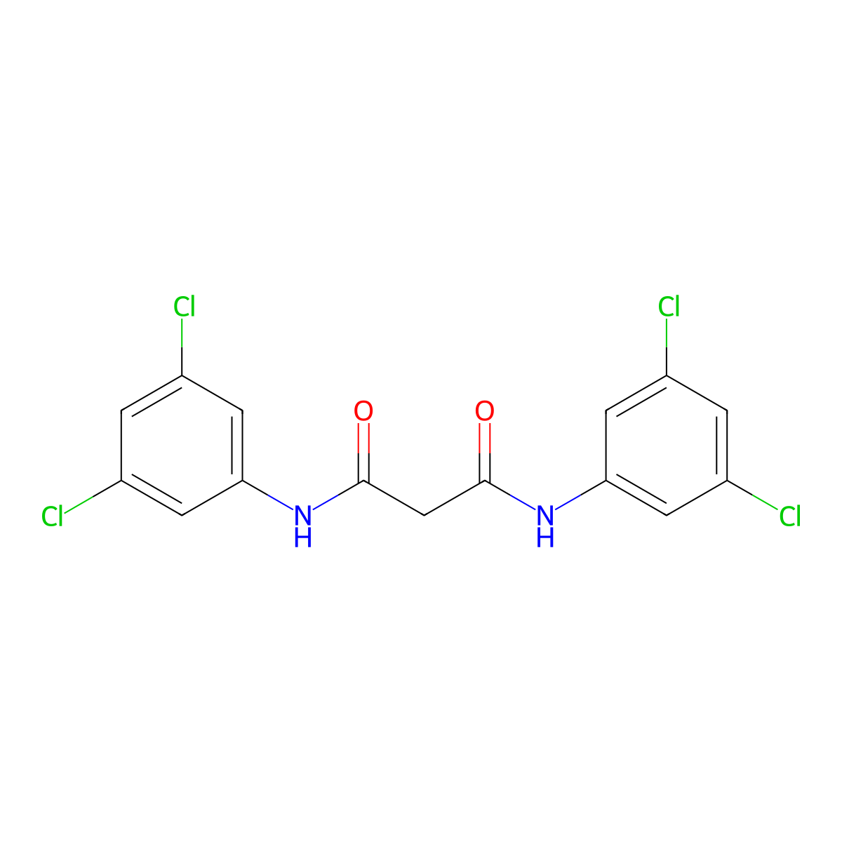 N,N'-bis(3,5-dichlorophenyl)propanediamide molecular structure, CAS 75317-42-9