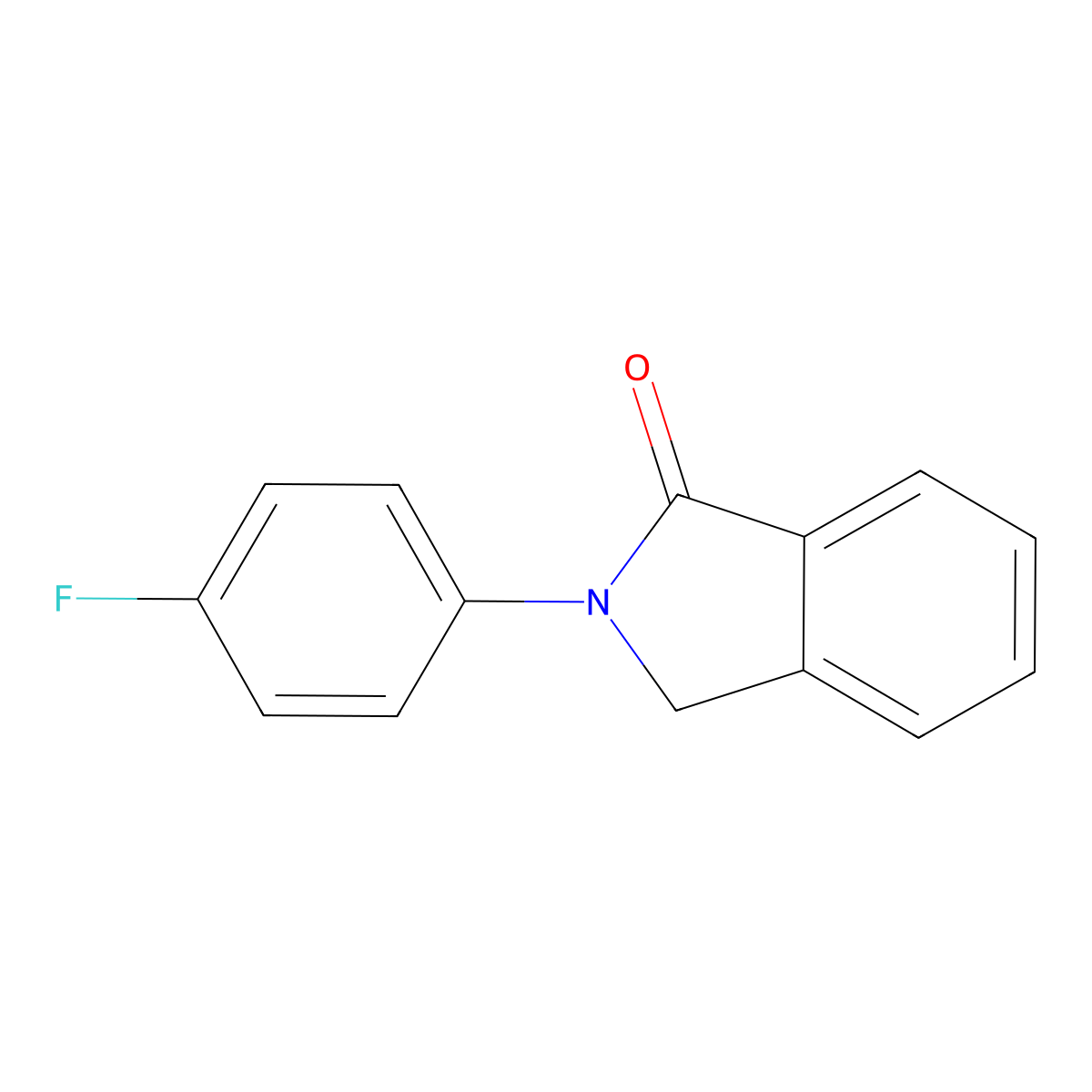 2-(4-Fluorophenyl)-1-isoindolinone molecular structure, CAS 75318-28-4