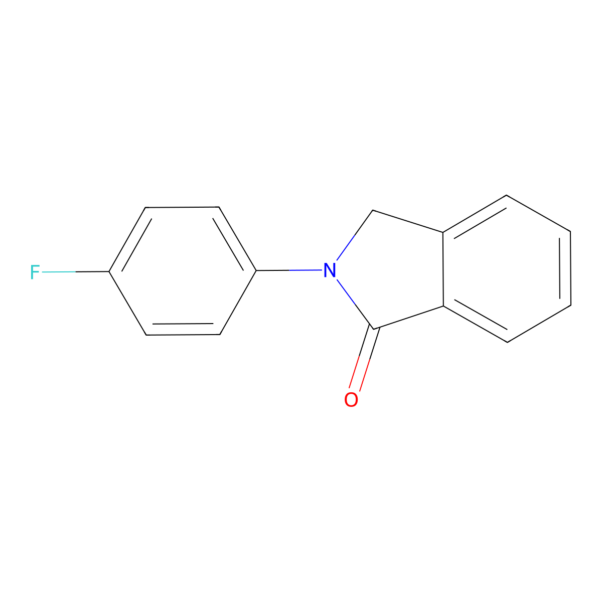 2-(4-Fluorophenyl)-1-isoindolinone molecular structure, CAS 75318-28-4