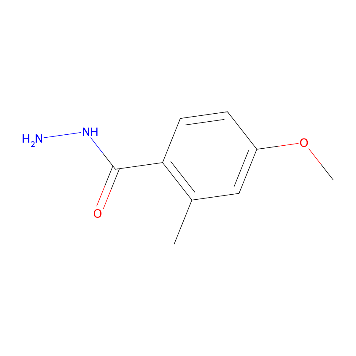 4-Methoxy-2-methylbenzohydrazide molecular structure, CAS 75319-01-6