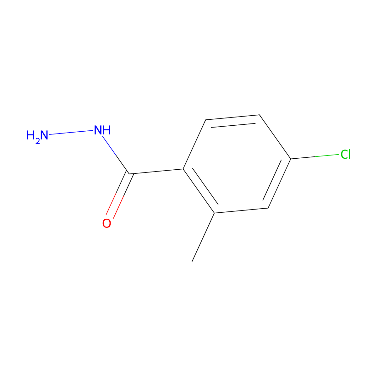 4-Chloro-2-methylbenzhydrazide molecular structure, CAS 75319-02-7