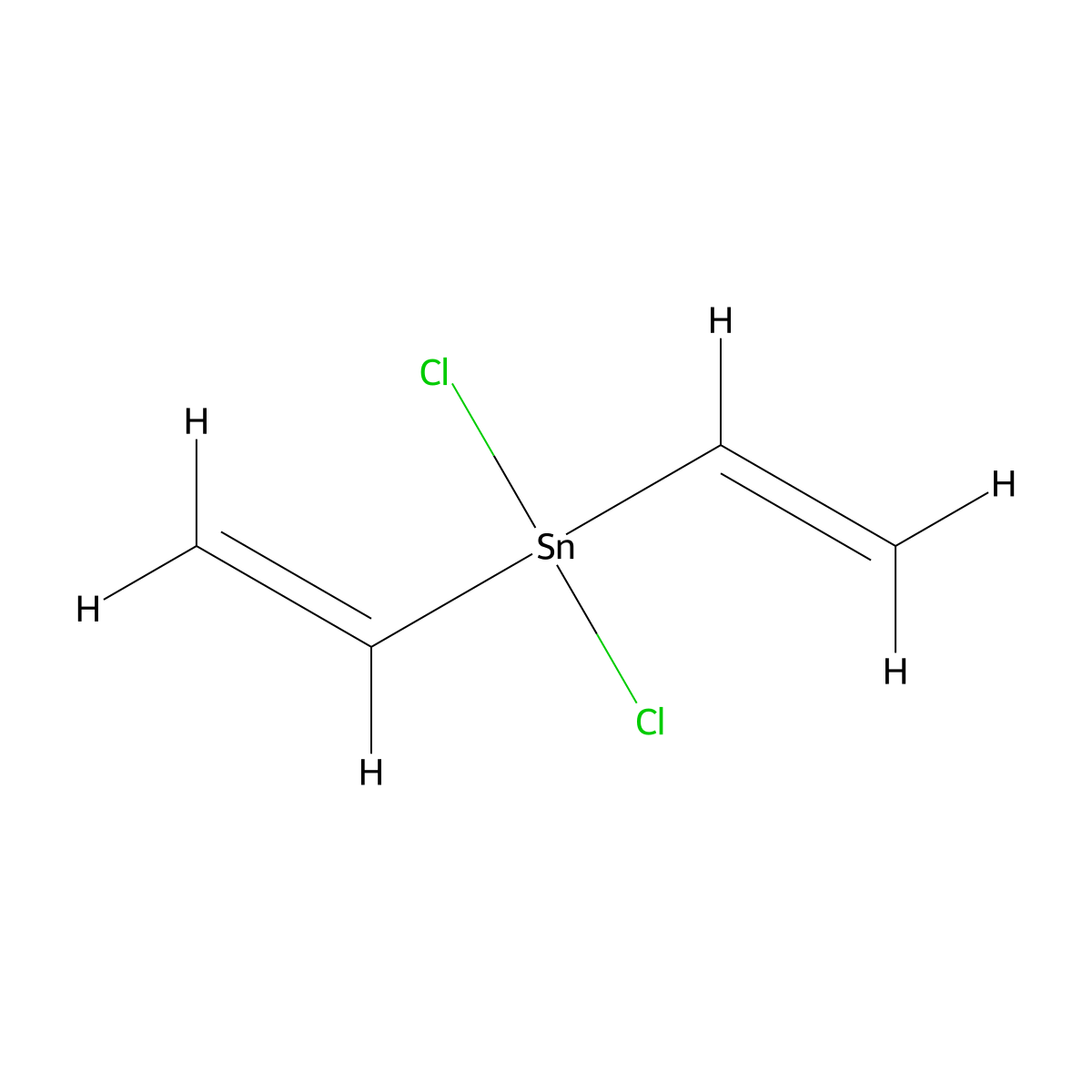 Dichlorodivinylstannane molecular structure, CAS 7532-85-6