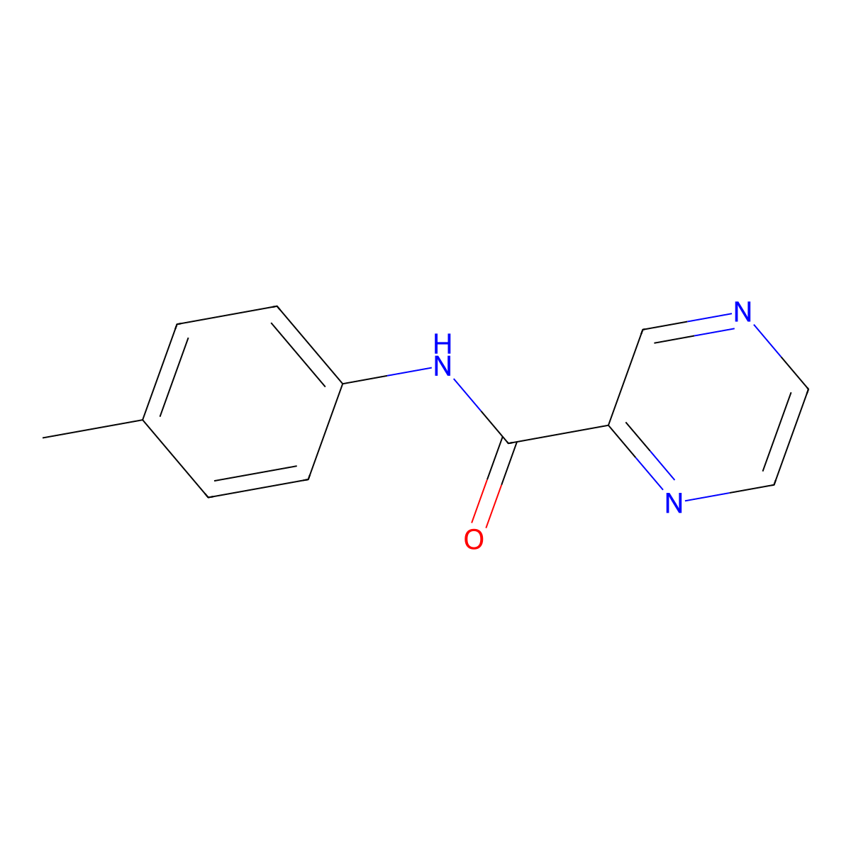 N-(4-methylphenyl)pyrazine-2-carboxamide molecular structure, CAS 75322-50-8