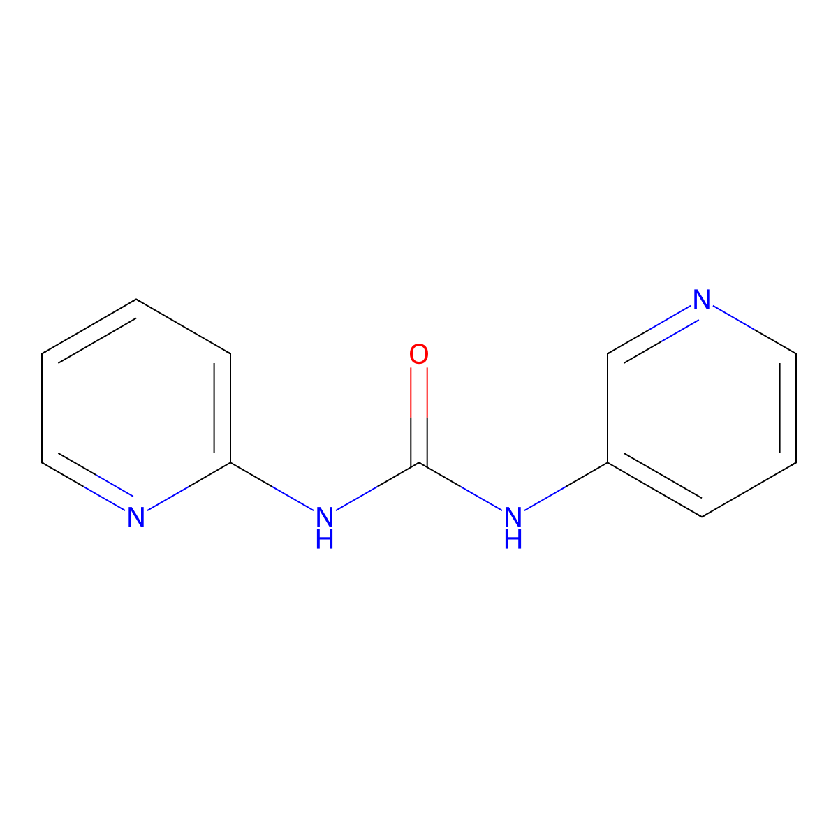 1-Pyridin-2-yl-3-pyridin-3-ylurea molecular structure, CAS 75322-51-9