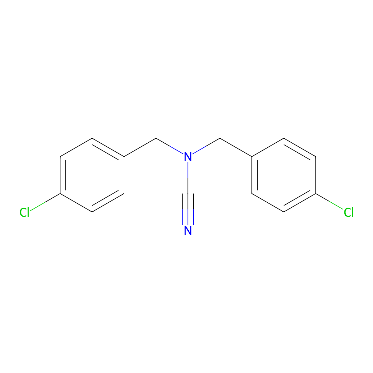 N,N-bis(4-chlorobenzyl)cyanamide molecular structure, CAS 75326-66-8