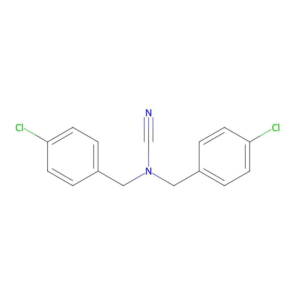 N,N-bis(4-chlorobenzyl)cyanamide molecular structure, CAS 75326-66-8