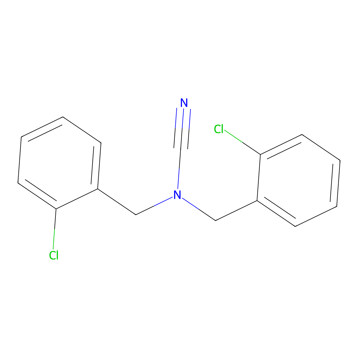 N,N-bis(2-chlorobenzyl)cyanamide molecular structure, CAS 75326-67-9