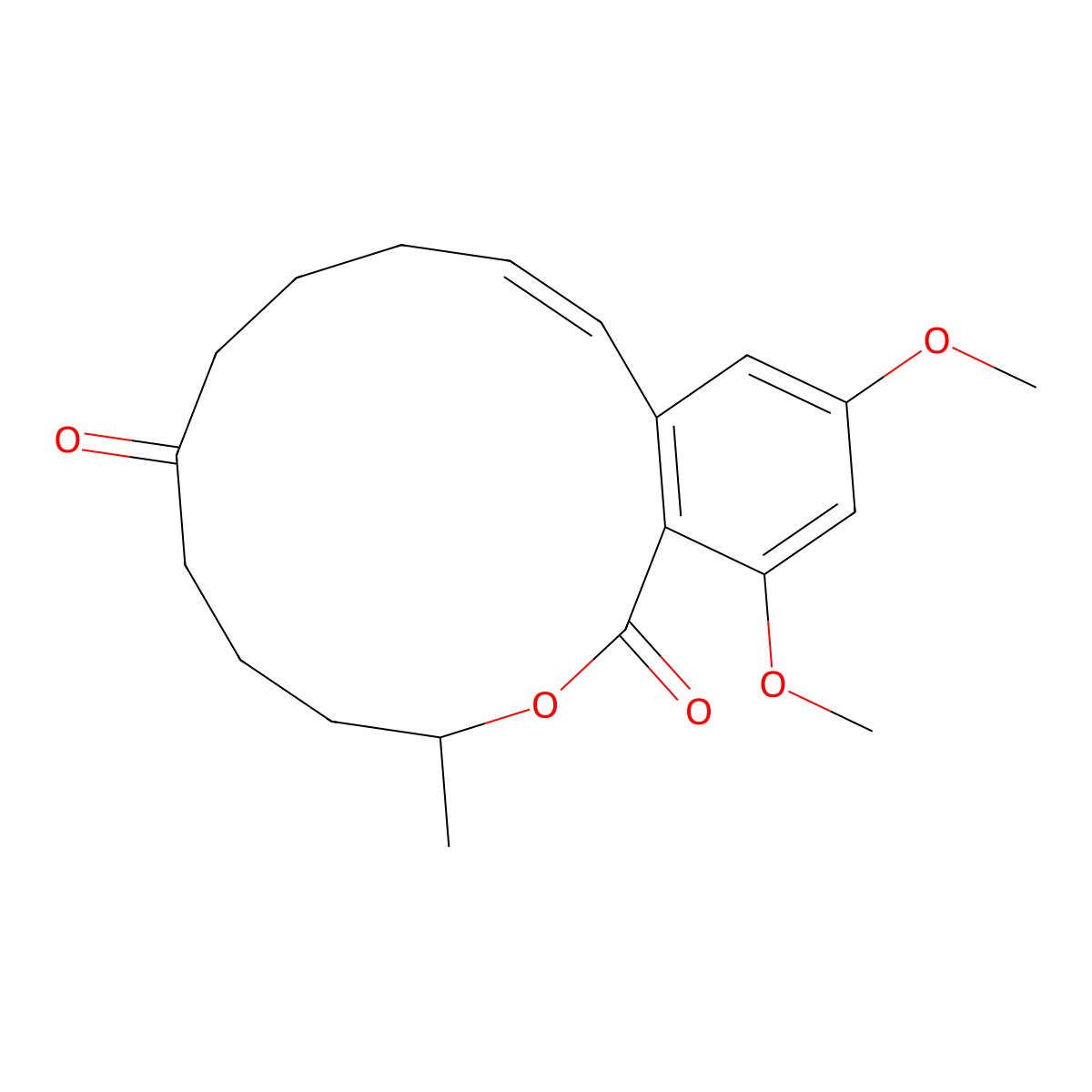 rac 2,4-O-Dimethylzearalenone molecular structure, CAS 7533-25-7