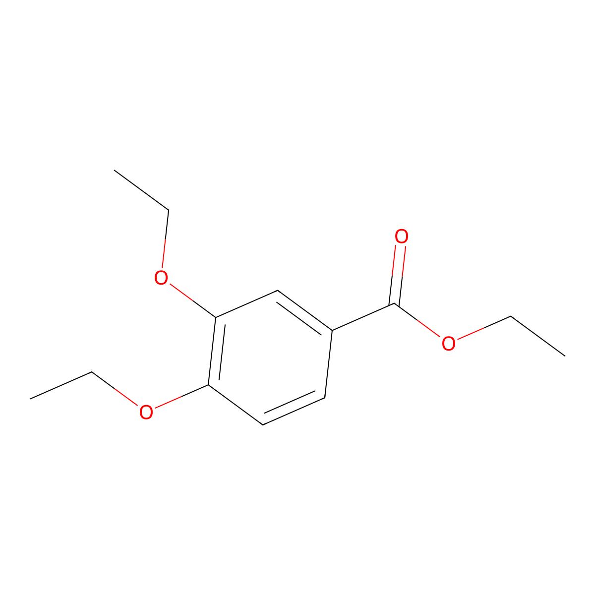 Ethyl 3,4-diethoxybenzoate molecular structure, CAS 75332-44-4