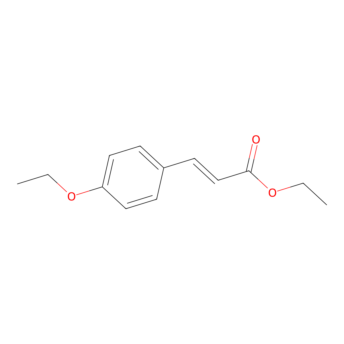 Ethyl p-ethoxycinnamate molecular structure, CAS 75332-46-6