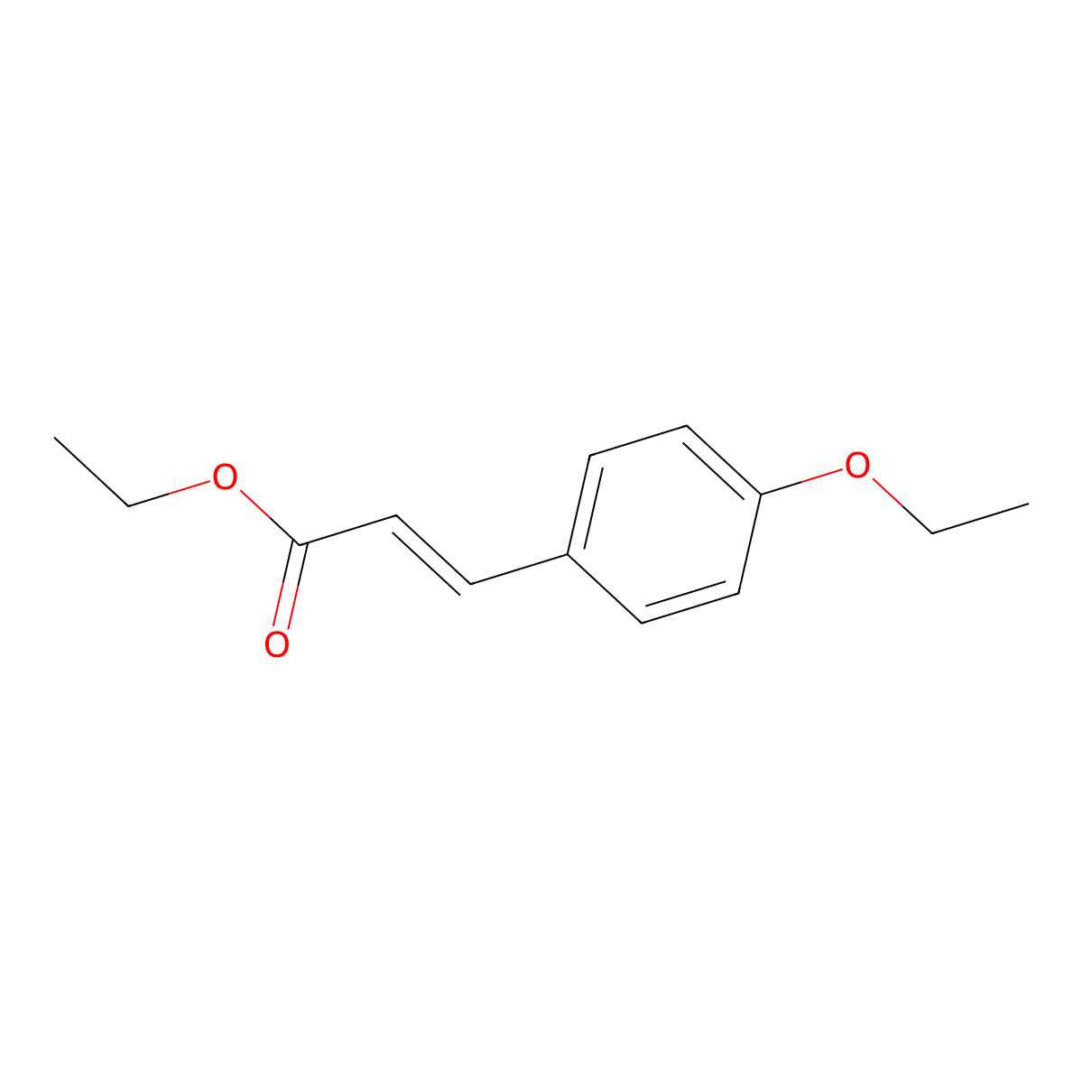 Ethyl p-ethoxycinnamate molecular structure, CAS 75332-46-6