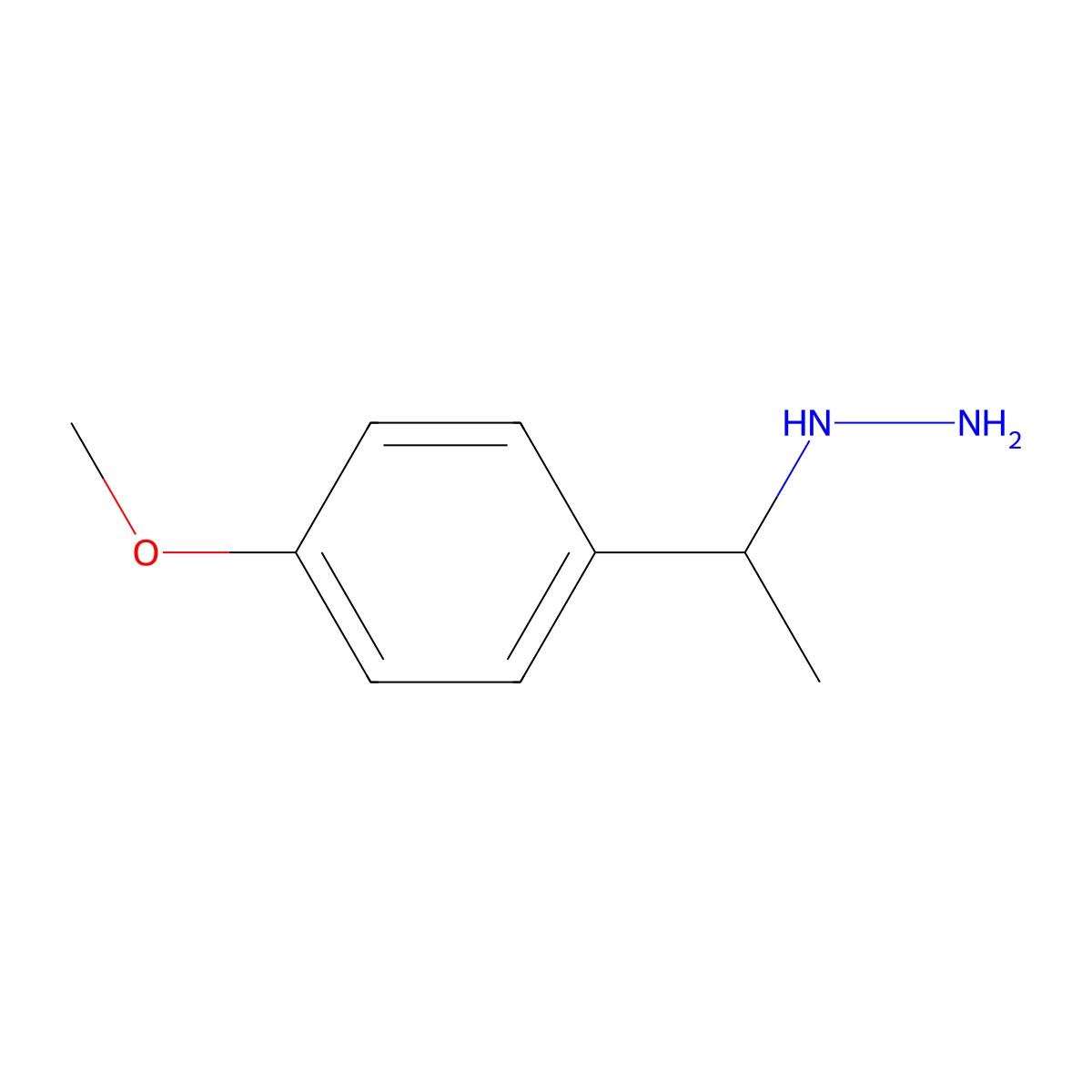 1-(1-(4-Methoxyphenyl)ethyl)hydrazine molecular structure, CAS 75333-10-7
