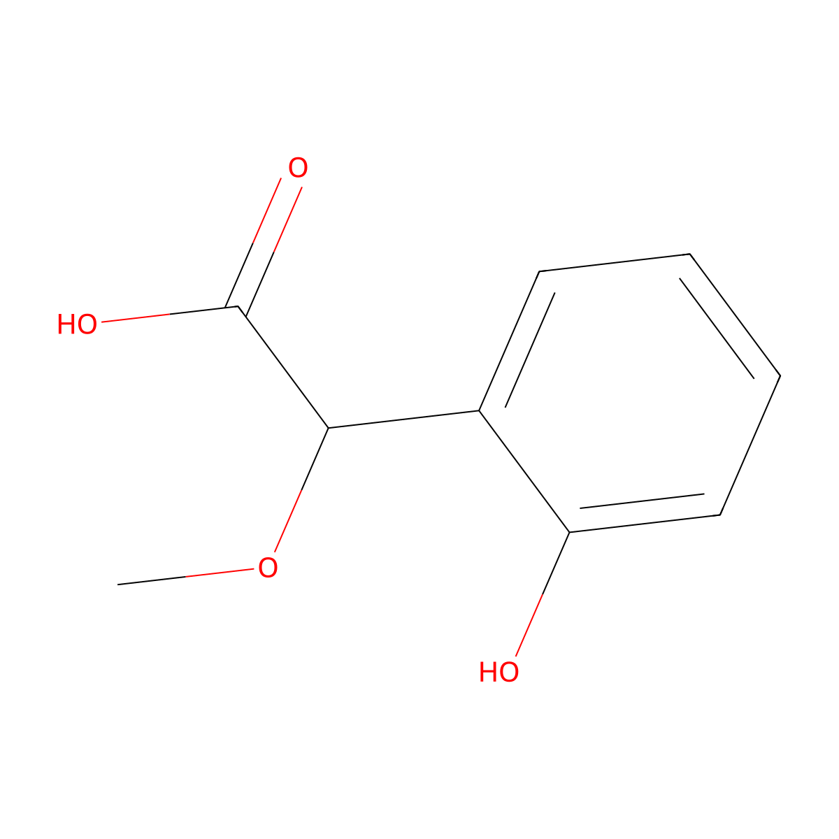 2-(2-Hydroxyphenyl)-2-methoxyacetic acid molecular structure, CAS 75335-12-5