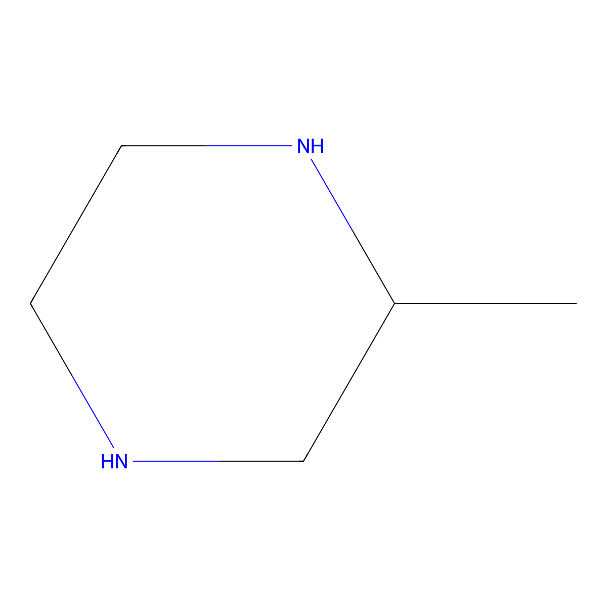 2-Methylpiperazine, (R)- molecular structure, CAS 75336-86-6