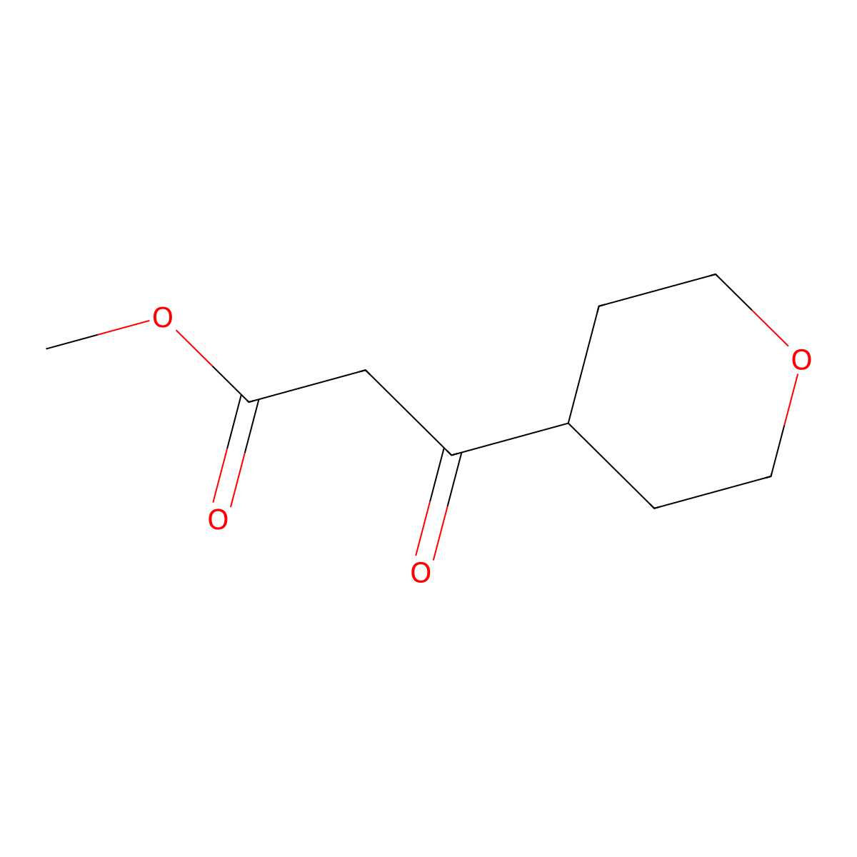 Methyl 3-(oxan-4-yl)-3-oxopropanoate molecular structure, CAS 75338-17-9