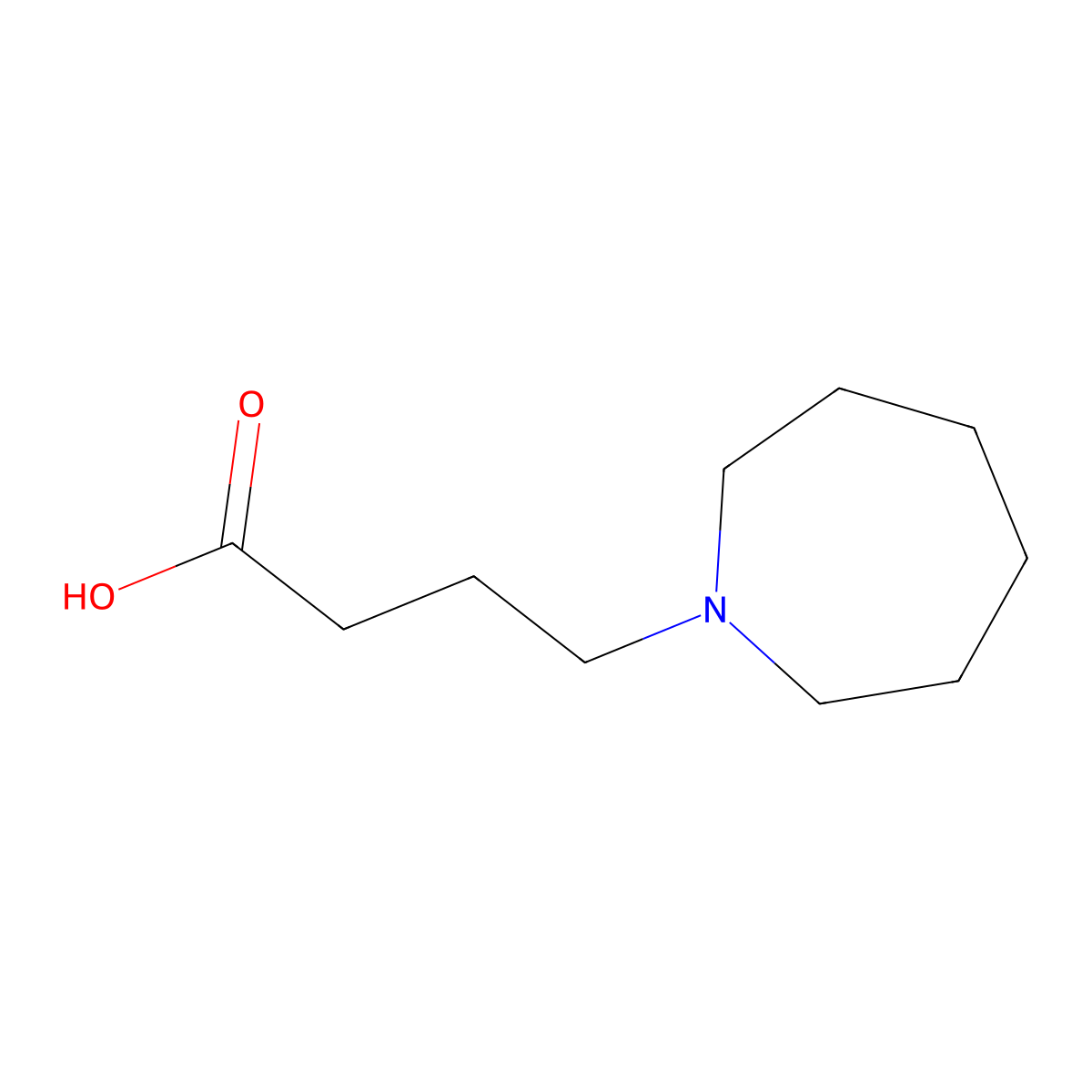 4-(Azepan-1-yl)butanoic acid molecular structure, CAS 753391-71-8