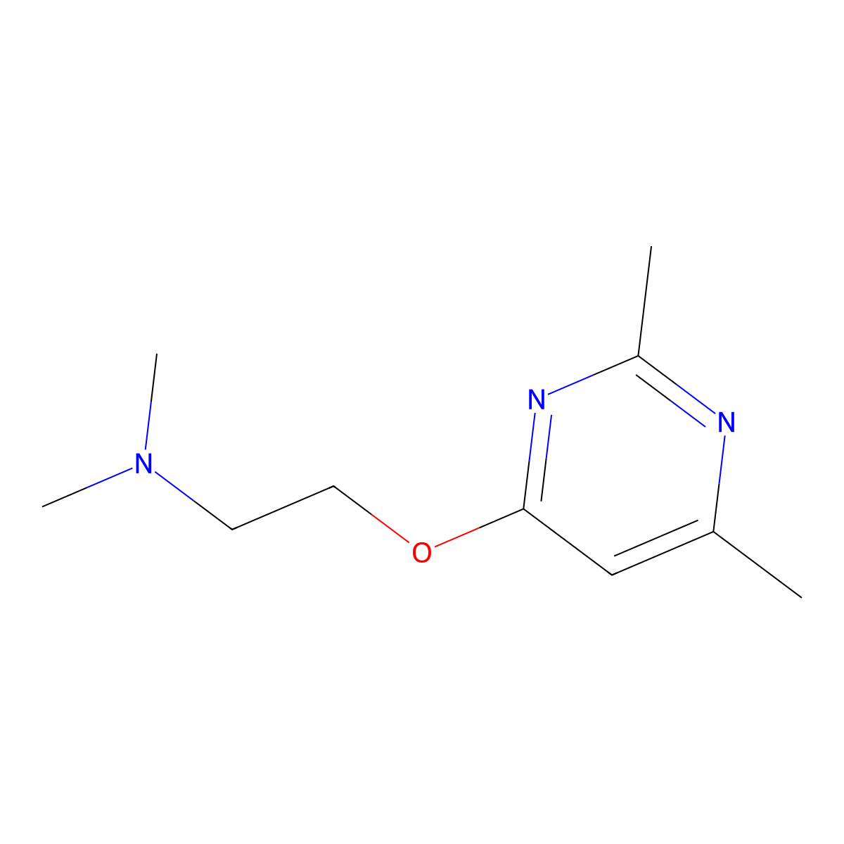 2-((2,6-Dimethylpyrimidin-4-yl)oxy)-N,N-dimethylethanamine molecular structure, CAS 753398-87-7