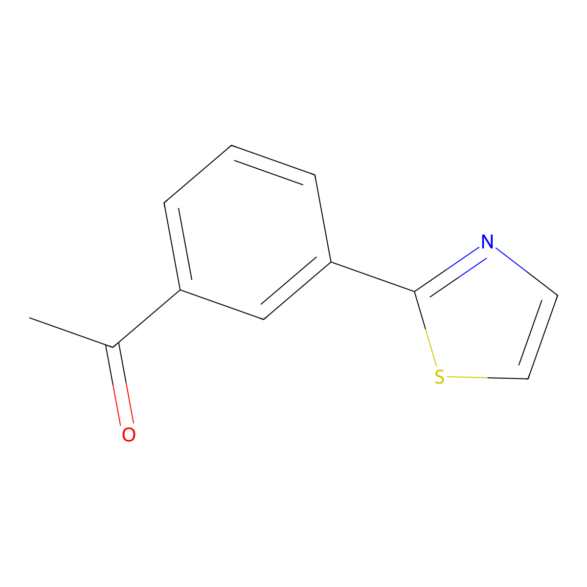 1-[3-(1,3-Thiazol-2-yl)phenyl]ethan-1-one molecular structure, CAS 7534-20-5