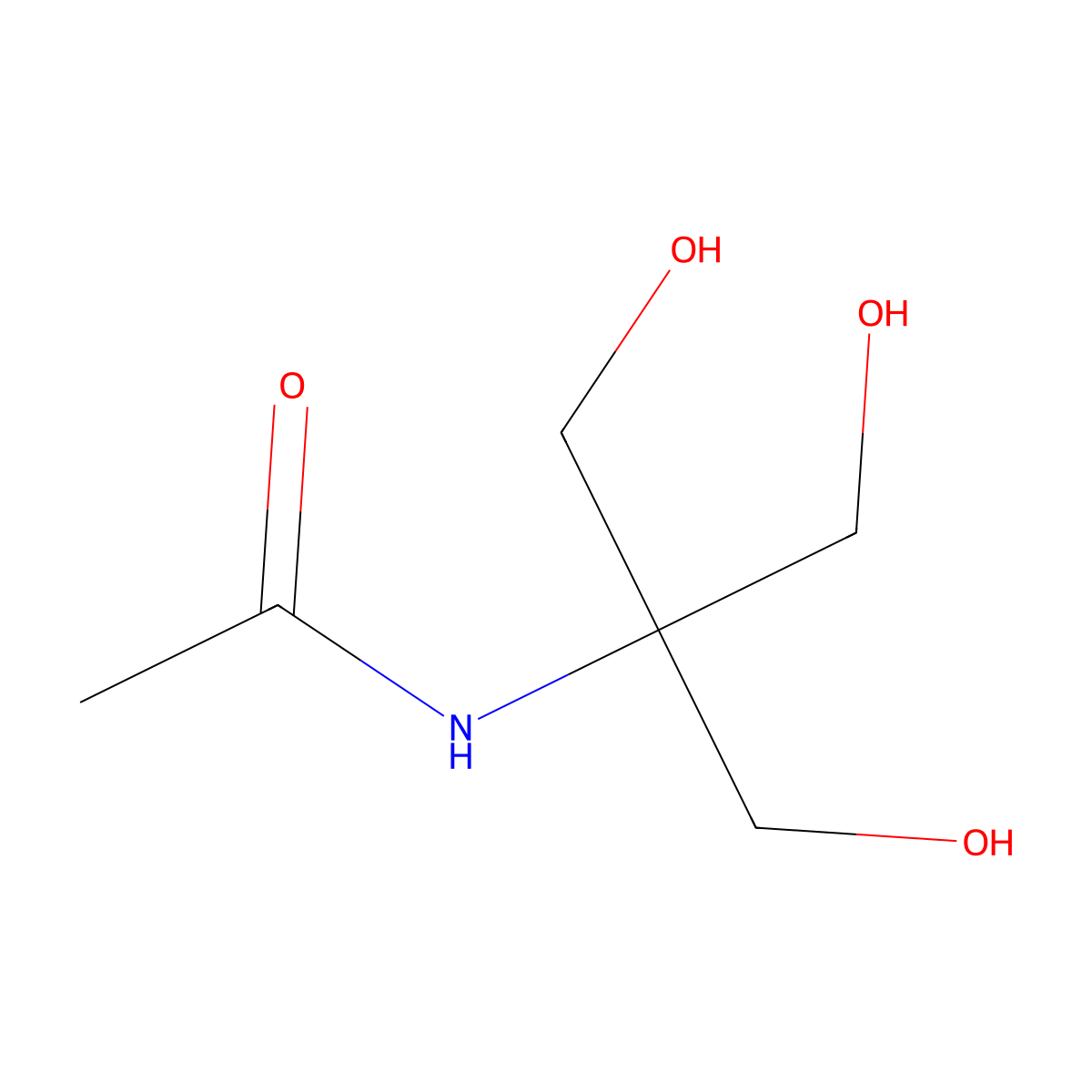 N-(1,3-Dihydroxy-2-(hydroxymethyl)propan-2-yl)acetamide molecular structure, CAS 7534-51-2