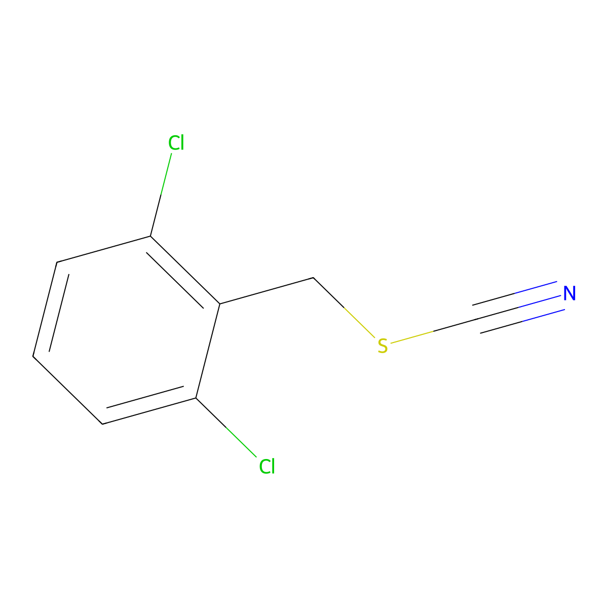 2,6-Dichlorobenzyl thiocyanate molecular structure, CAS 7534-64-7