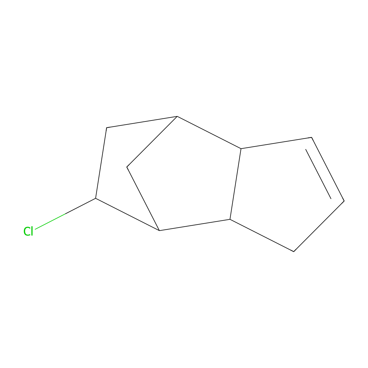 4,7-Methano-1H-indene, 6-chloro-3a,4,5,6,7,7a-hexahydro- molecular structure, CAS 7534-82-9