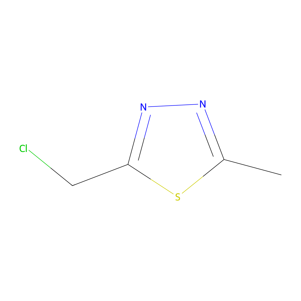 2-(Chloromethyl)-5-methyl-1,3,4-thiadiazole molecular structure, CAS 75341-23-0