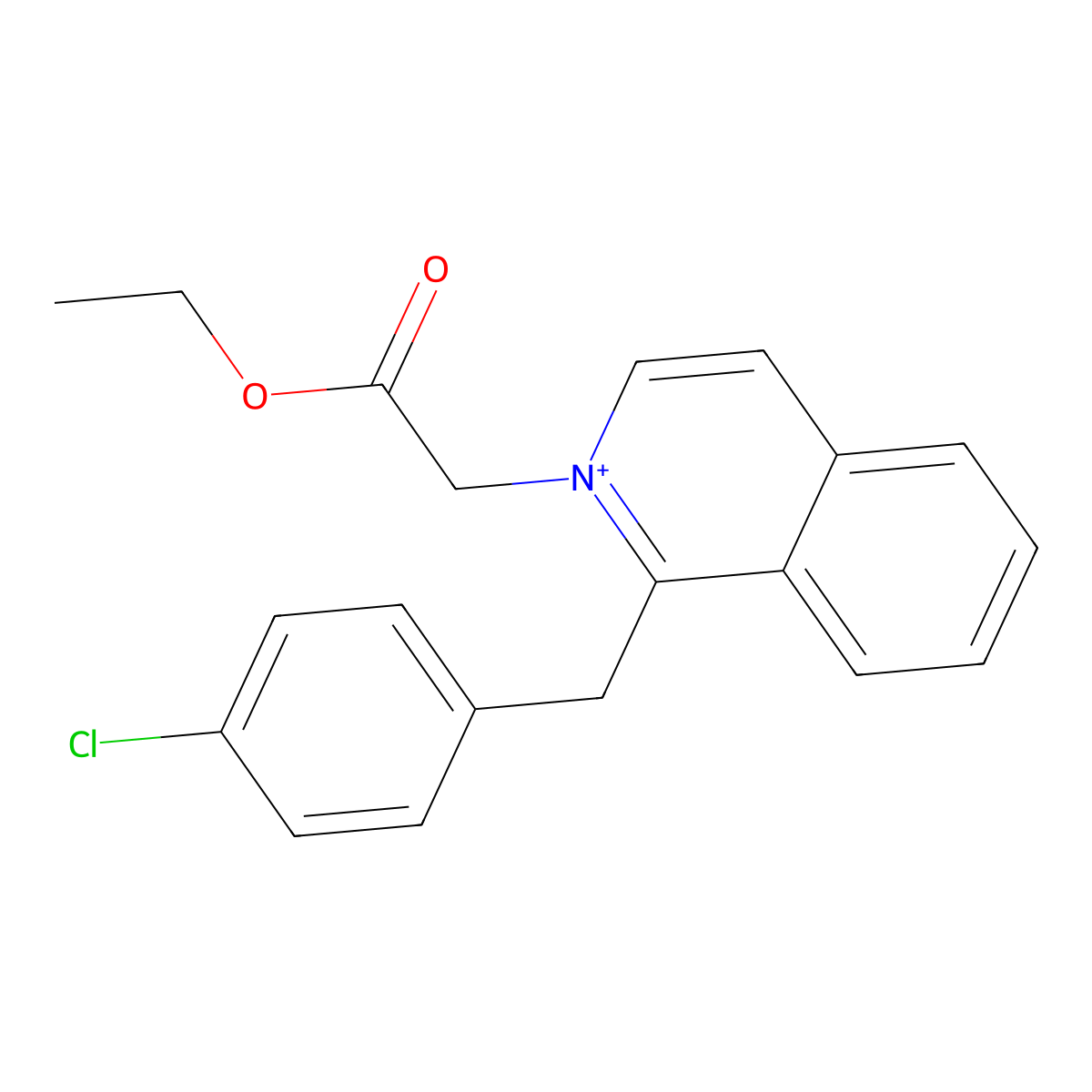 1-(4-Chlorobenzyl)-2-(2-ethoxy-2-oxoethyl)isoquinolinium molecular structure, CAS 753410-39-8