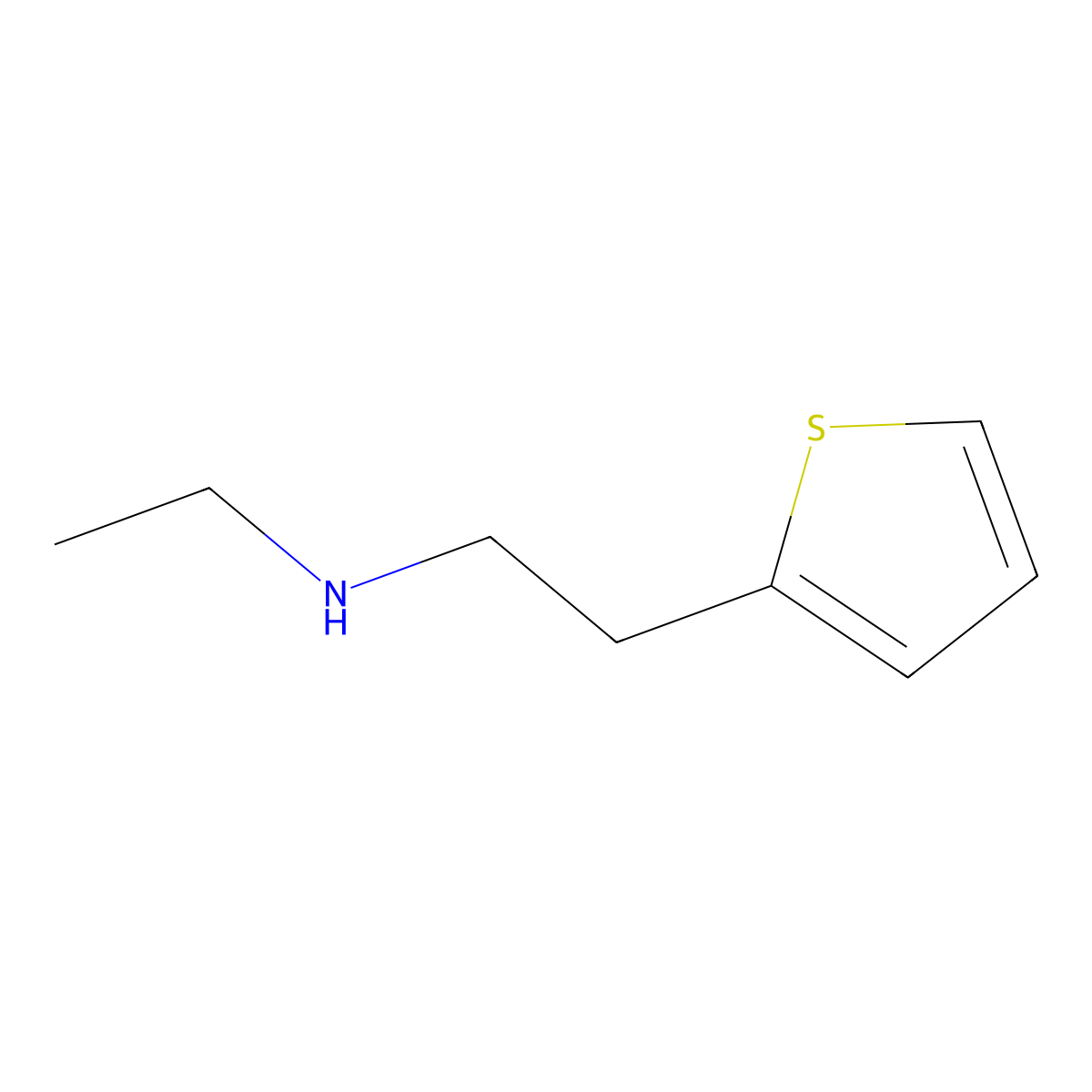 Ethyl[2-(thiophen-2-yl)ethyl]amine molecular structure, CAS 753413-40-0