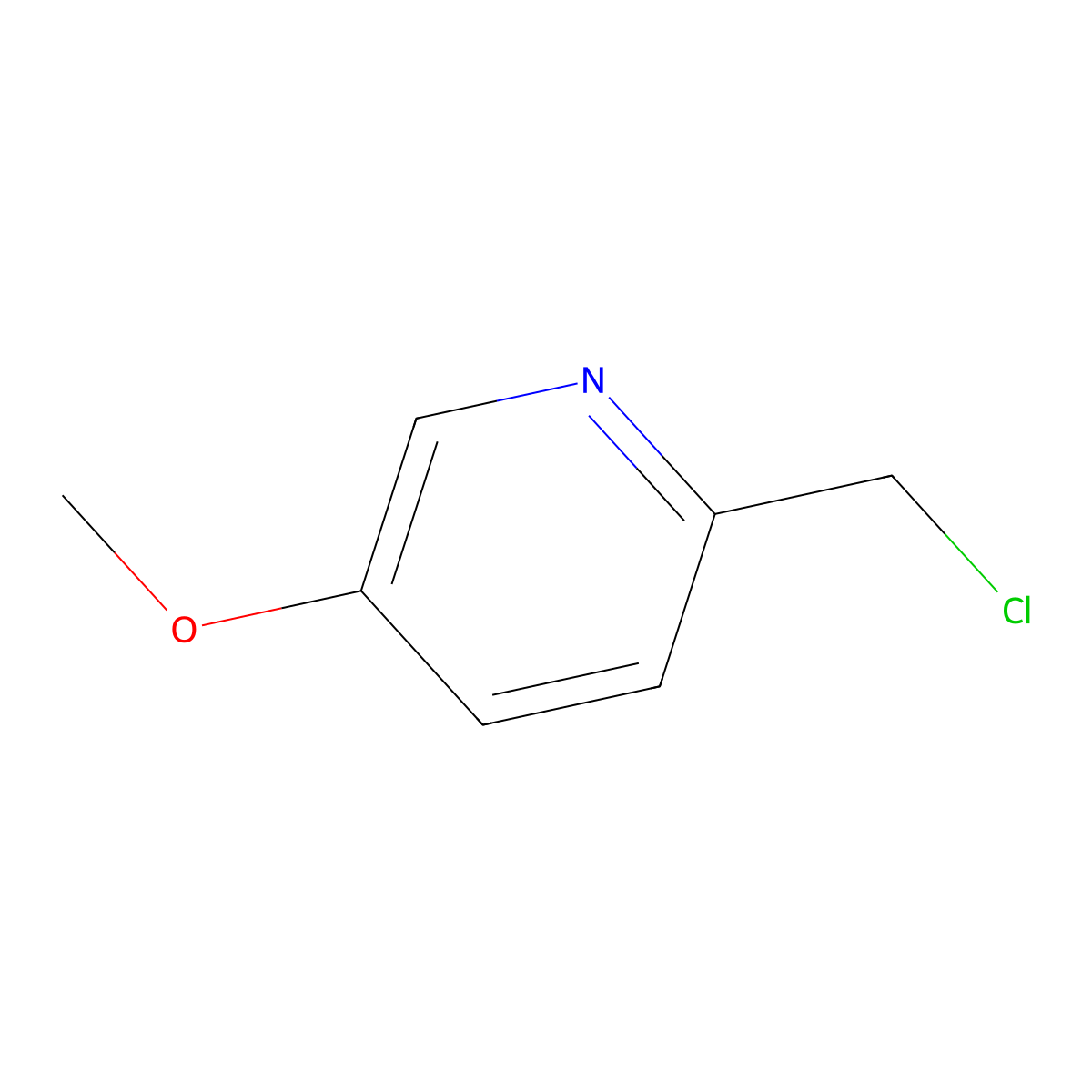 2-(Chloromethyl)-5-methoxypyridine molecular structure, CAS 75342-33-5