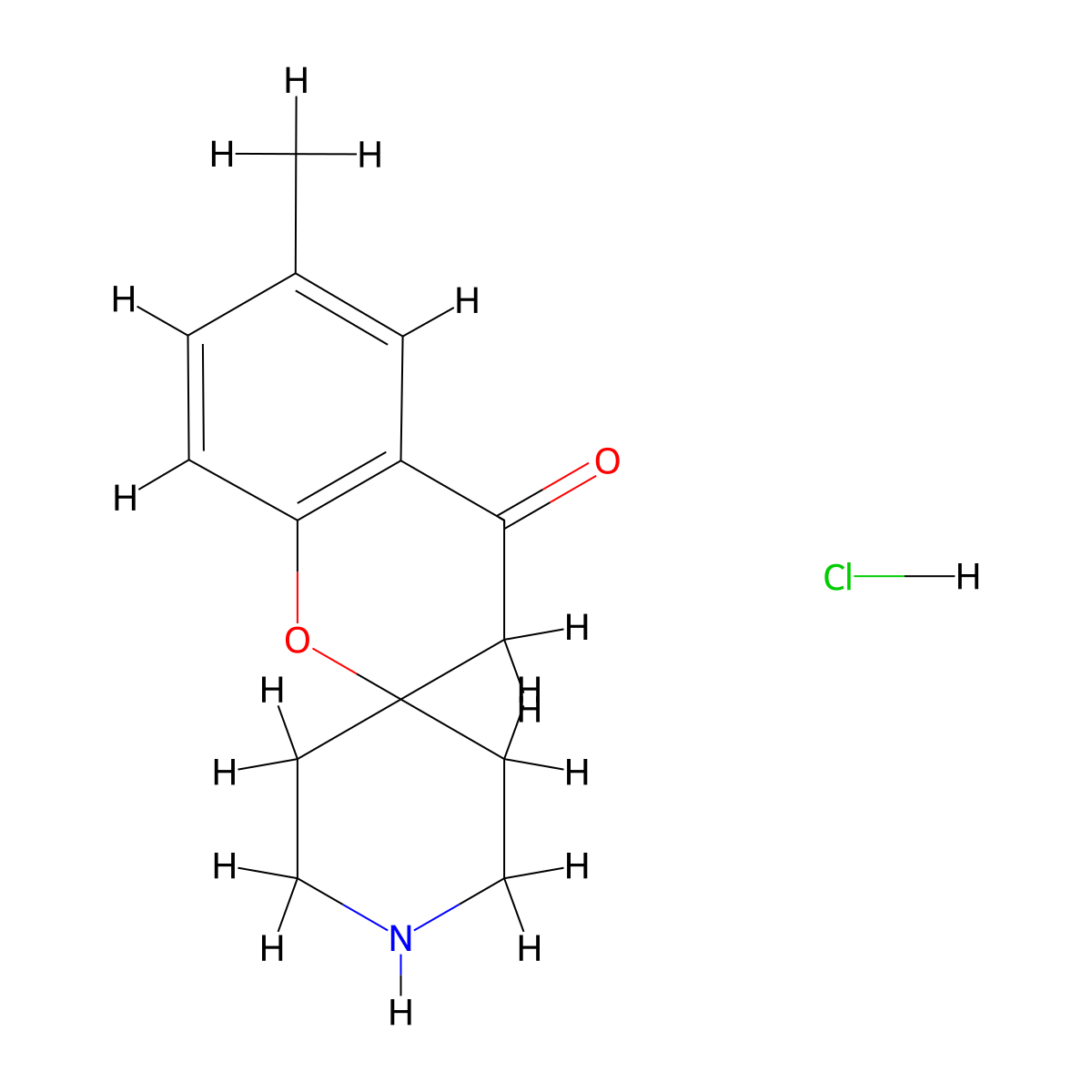 6-Methylspiro[chroman-2,4'-piperidin]-4-one hcl molecular structure, CAS 753424-31-6