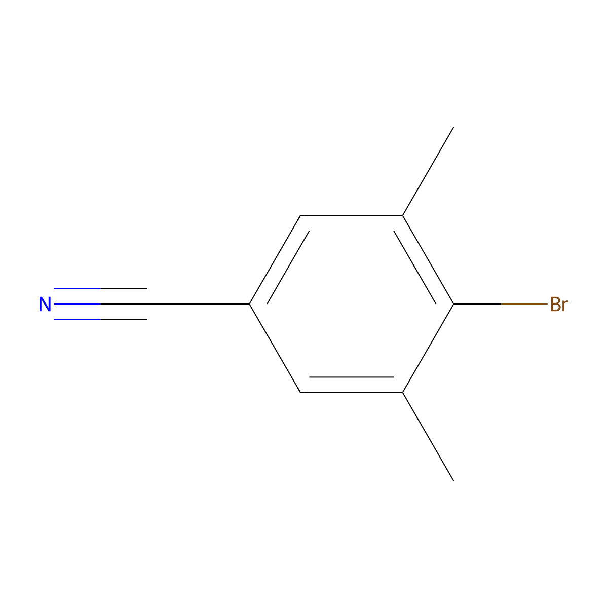 4-Bromo-3,5-dimethyl-benzonitrile molecular structure, CAS 75344-77-3