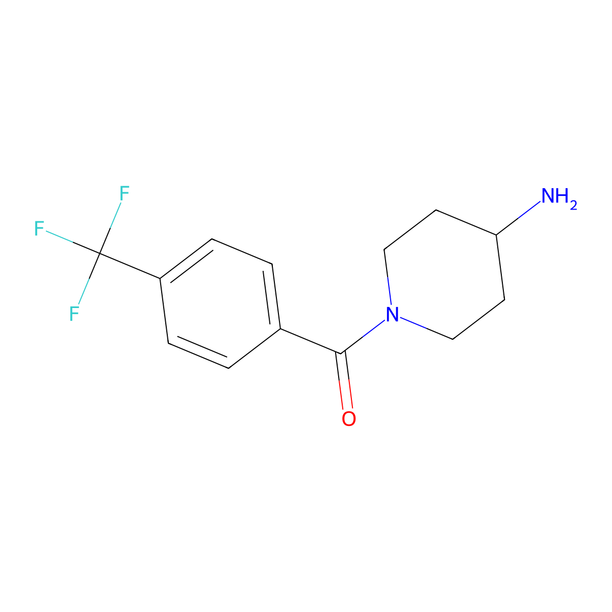 1-[4-(Trifluoromethyl)benzoyl]piperidin-4-amine molecular structure, CAS 753443-38-8