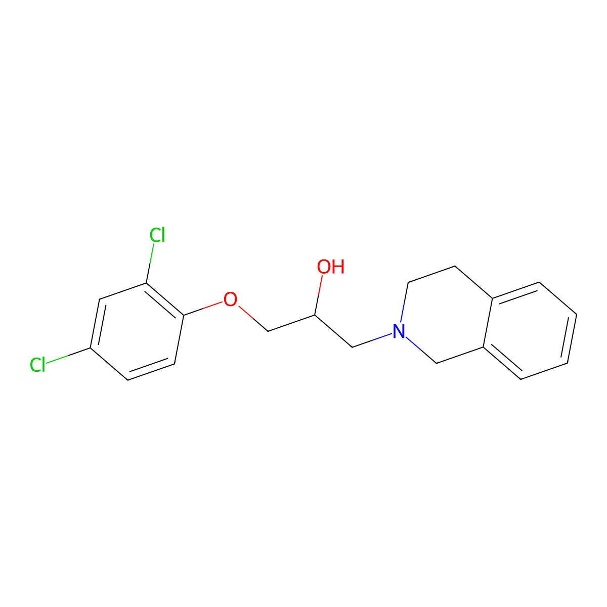 1-(2,4-dichlorophenoxy)-3-(3,4-dihydroisoquinolin-2(1H)-yl)propan-2-ol molecular structure, CAS 753444-37-0