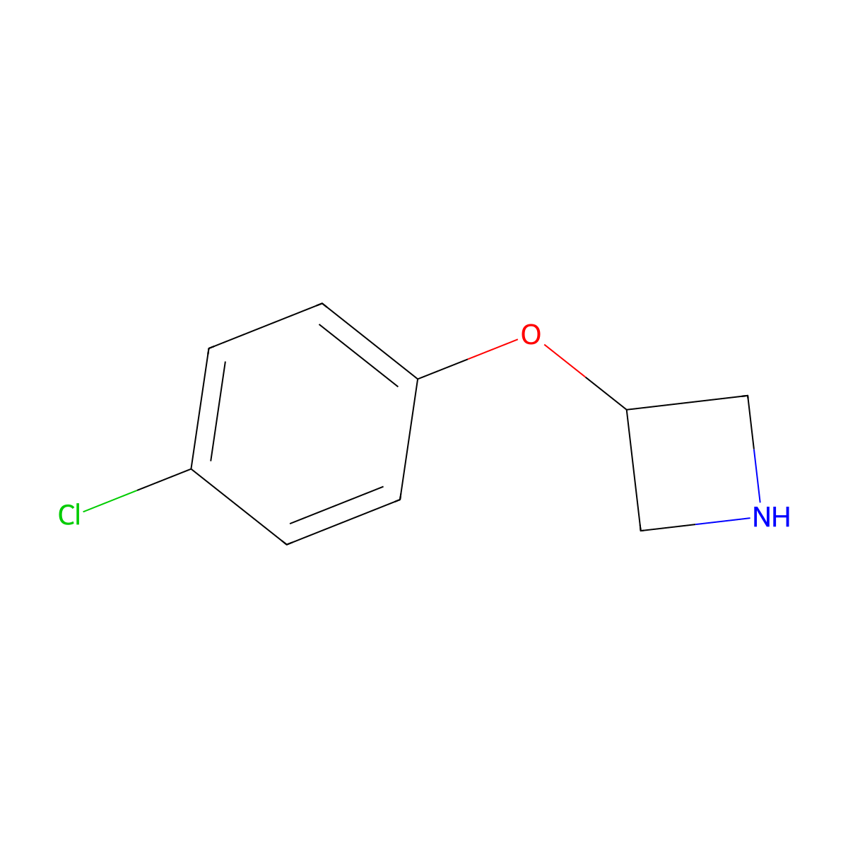 3-(4-Chlorophenoxy)azetidine molecular structure, CAS 753445-45-3
