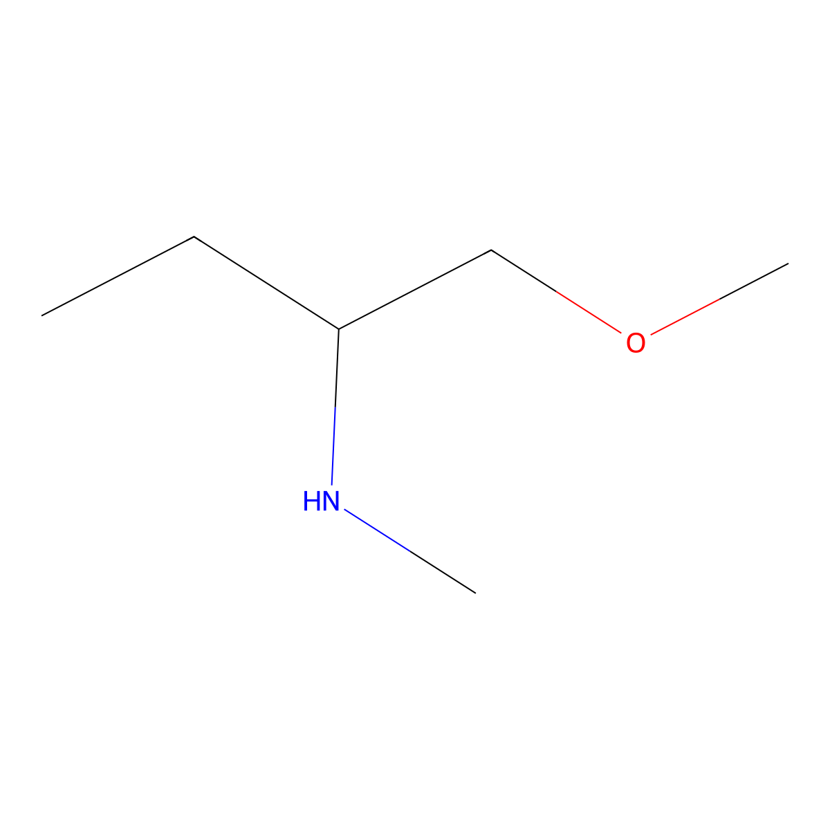 (1-Methoxybutan-2-yl)(methyl)amine molecular structure, CAS 753446-81-0