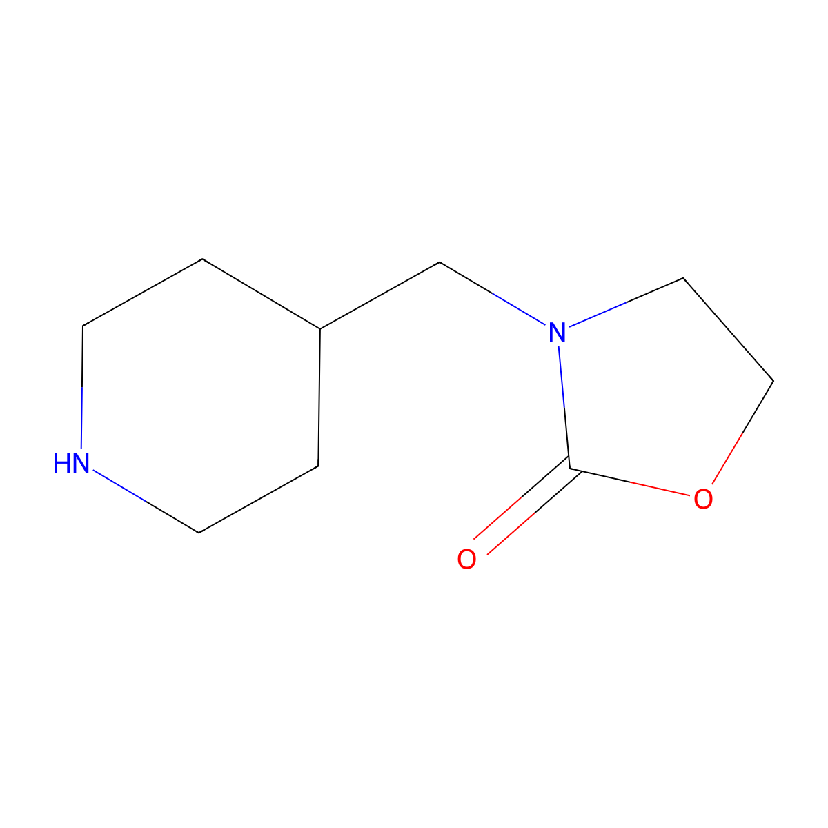3-(Piperidin-4-ylmethyl)oxazolidin-2-one molecular structure, CAS 753447-66-4