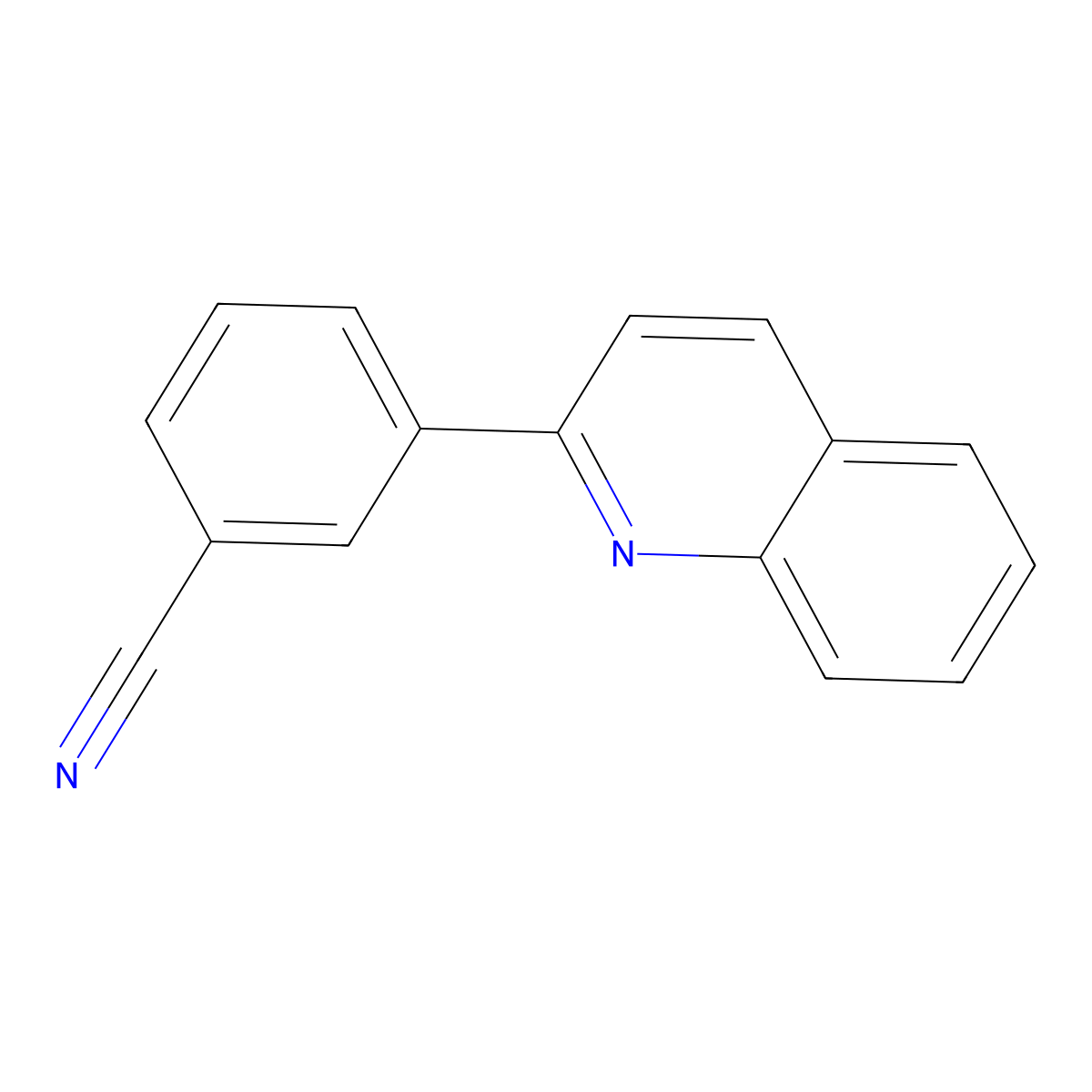 3-(Quinolin-2-yl)benzonitrile molecular structure, CAS 753457-04-4